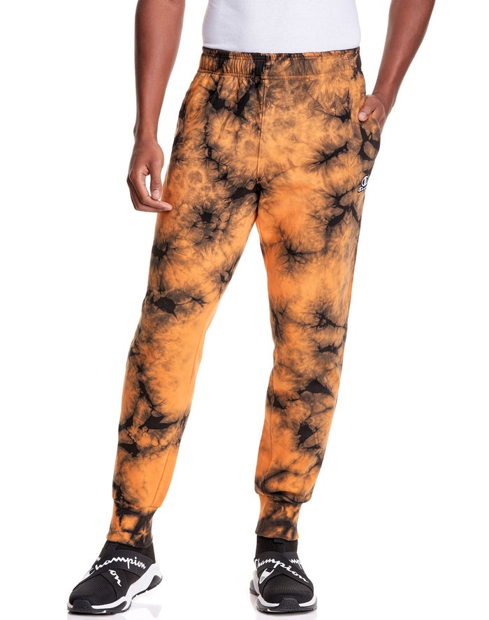 Champion Joggingbroek Heren - Oranje/Zwart - Galaxy Dye ( 352046-LDH )